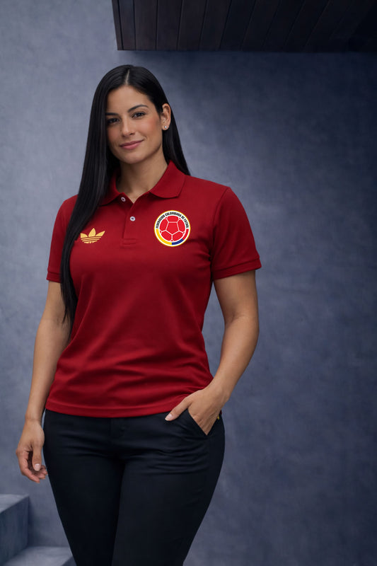 Camiseta Polo Selección Colombia Mujer Premium 🇨🇴