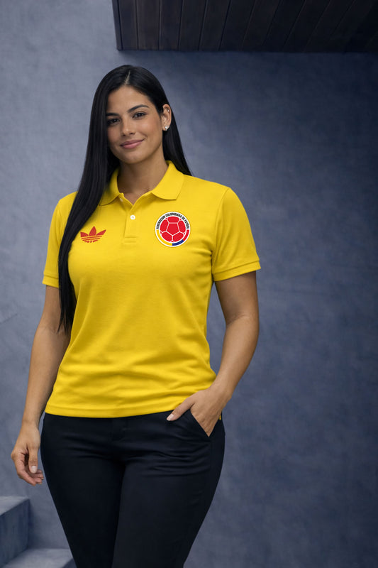 Camiseta Polo Selección Colombia Mujer Premium 🇨🇴