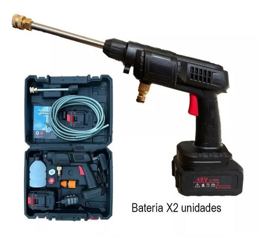 Hidrolavadora Inalámbrica Portátil 48V con 2 Baterías