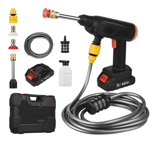 Hidrolavadora Inalámbrica Portátil 48V con 2 Baterías